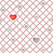 White Tiles Texture With Hearts, Seamless Square Background Stock Photos White Tiles Texture With Hearts, Seamless Square Background Stock Photos