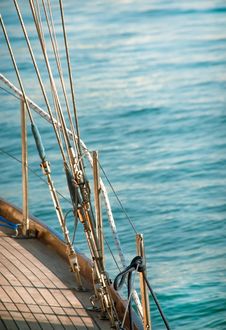 Yacht With Sea Ropes Royalty Free Stock Image Yacht With Sea Ropes Royalty Free Stock Image