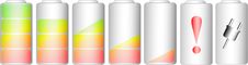 Symbols Of Battery Level Indicator Stock Image Symbols Of Battery Level Indicator Stock Image
