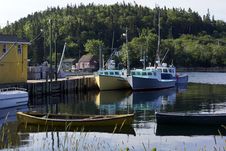 Fishing Boats In Northwest Cove, Nova Scotia Royalty Free Stock Image Fishing Boats In Northwest Cove, Nova Scotia Royalty Free Stock Image