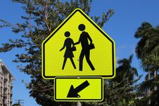 Pedestrian Crossing Sign Stock Image Pedestrian Crossing Sign Stock Image