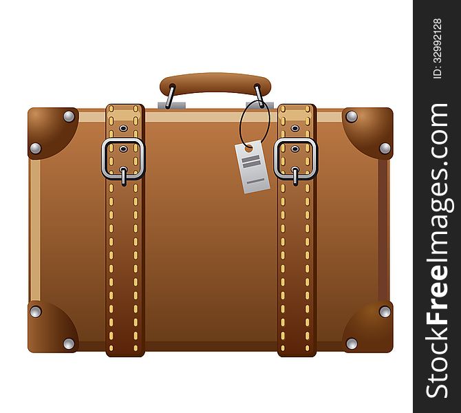 Illustration of vintage suitcase icon