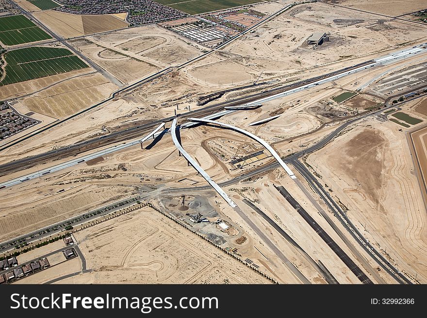 Construction of Interstate 10 Interchange at the 303 Freeway near Goodyear, Arizona. Construction of Interstate 10 Interchange at the 303 Freeway near Goodyear, Arizona