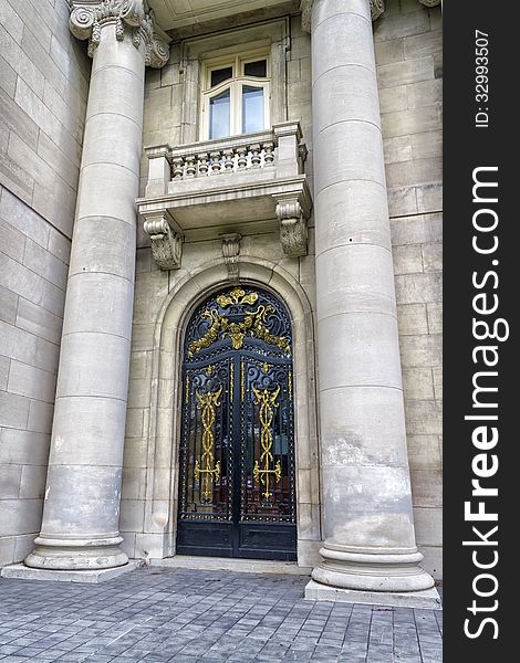 Entrance to the chateau Dufresne in Montreal. Entrance to the chateau Dufresne in Montreal