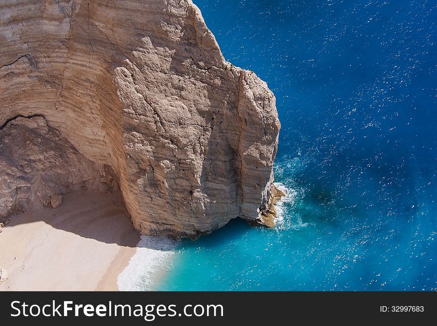 Navagio Beach Cliff, Zakynthos, Greece