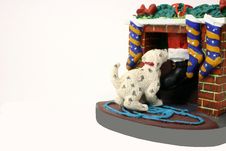 Dog Greets Santa Stock Image Dog Greets Santa Stock Image