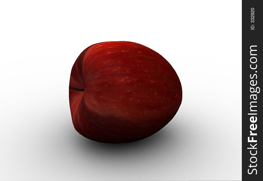A global illumination red apple