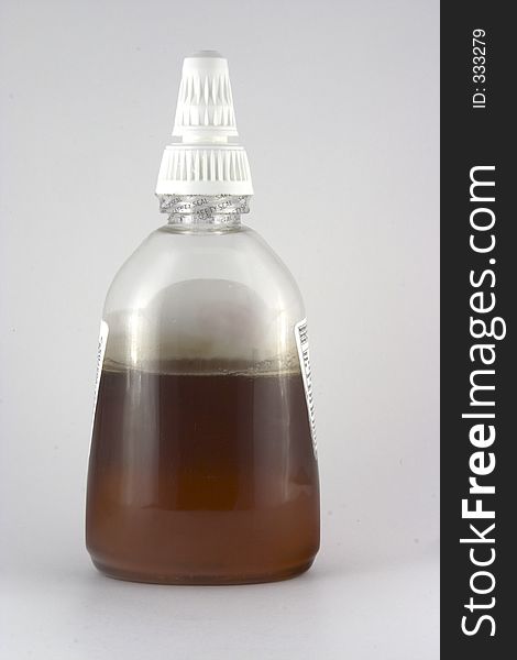 Plastic honey containe, isolated