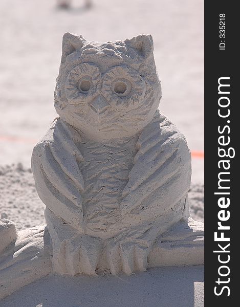 Owl Sand Sculpture