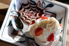 Dessert With Whipped Cream Stock Photos Dessert With Whipped Cream Stock Photos