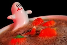 Ghost Taking A Candy Corn Bath Stock Image Ghost Taking A Candy Corn Bath Stock Image
