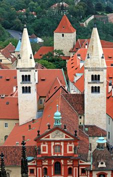 The Aerial View Of Prague Royalty Free Stock Images