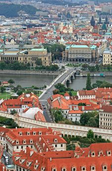 The Aerial View Of Prague Royalty Free Stock Photography The Aerial View Of Prague Royalty Free Stock Photography