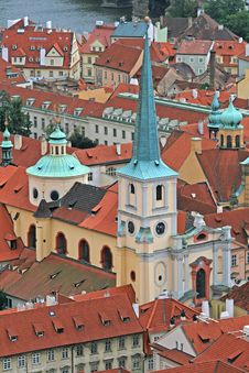 The Aerial View Of Prague Royalty Free Stock Photography