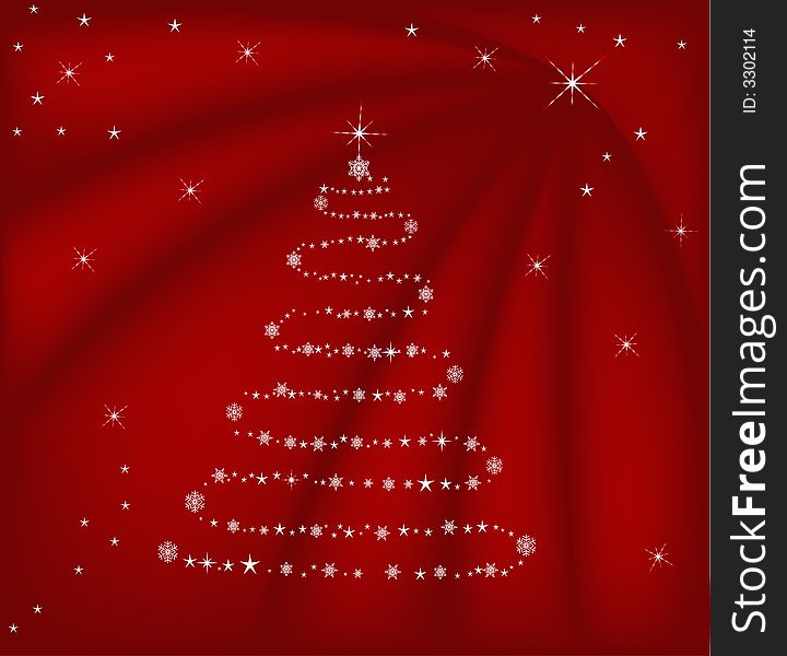 Abstract  Christmas  tree background - vector. Abstract  Christmas  tree background - vector