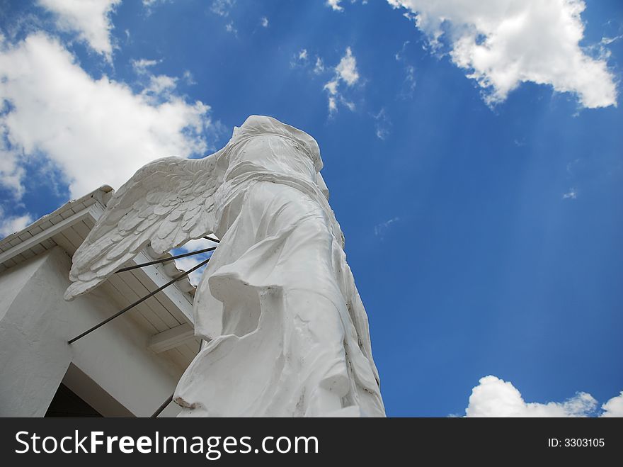 Sculpture made from white stone. Sculpture made from white stone