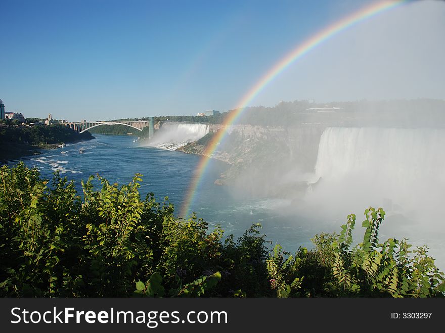 Rainbow On Niagara Falls