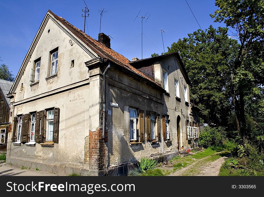 Old typical Polish houses (Bialystok, Poland). Old typical Polish houses (Bialystok, Poland)