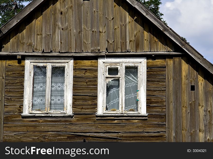 Old wooden Polish house (Bialystok, Poland). Old wooden Polish house (Bialystok, Poland)