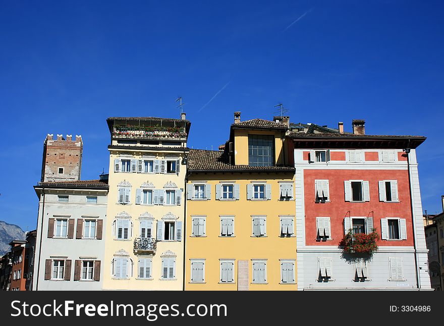 Multicolored Houses In Trento