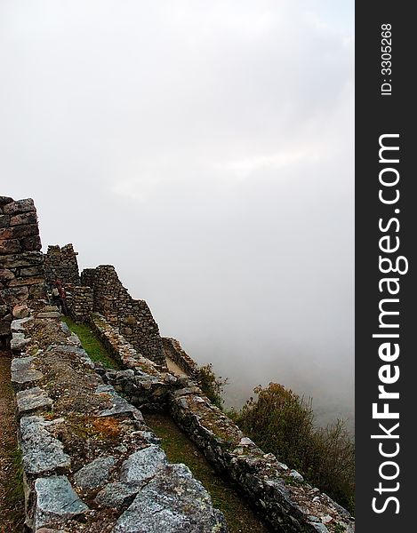 Ancient Inca Terrace found lond the Inca Trail