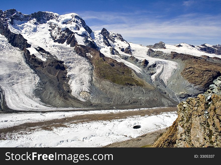 Panorama view of the Matterhorn - Zermatt, Switzerland. Panorama view of the Matterhorn - Zermatt, Switzerland