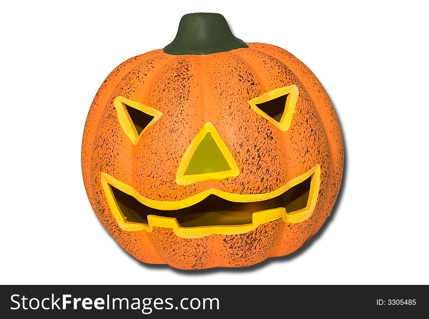 Halloween pumpkin on a white background