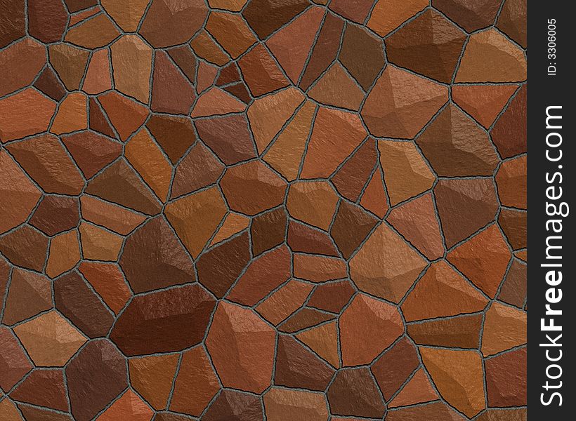 Stone Wall Pattern Dark Red