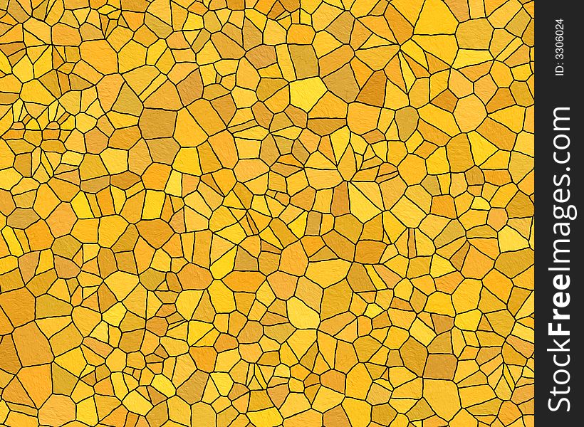 Stone wall construction pattern orange yellow. Stone wall construction pattern orange yellow