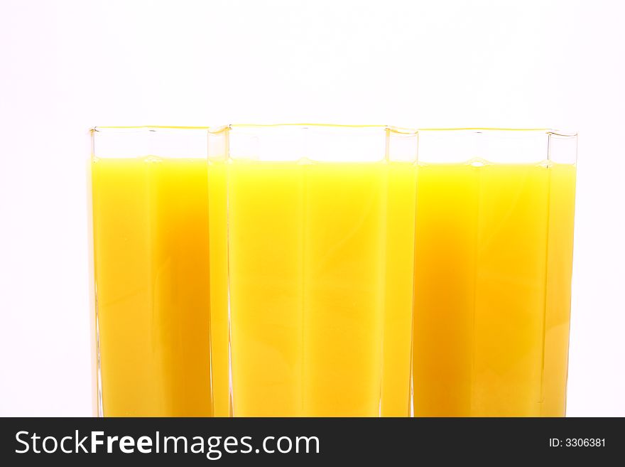 Juice Orange-fruits juice isolated on white