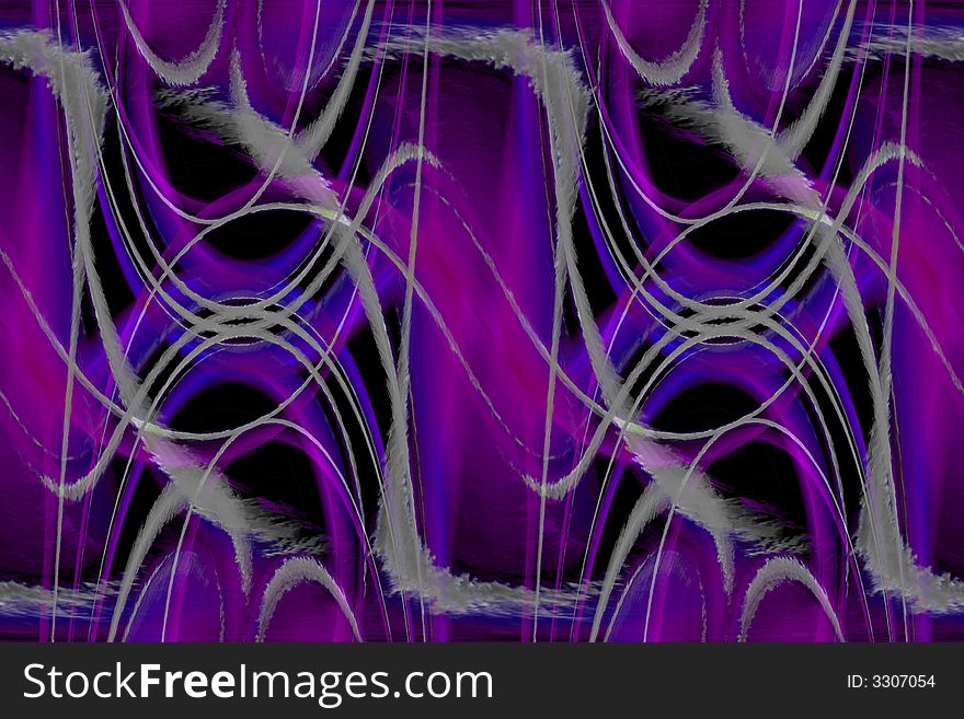 Computer generated abstract background with purple waves