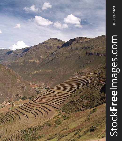 Pisac, Peruvian Terraced Landscape in the Sacred Valley