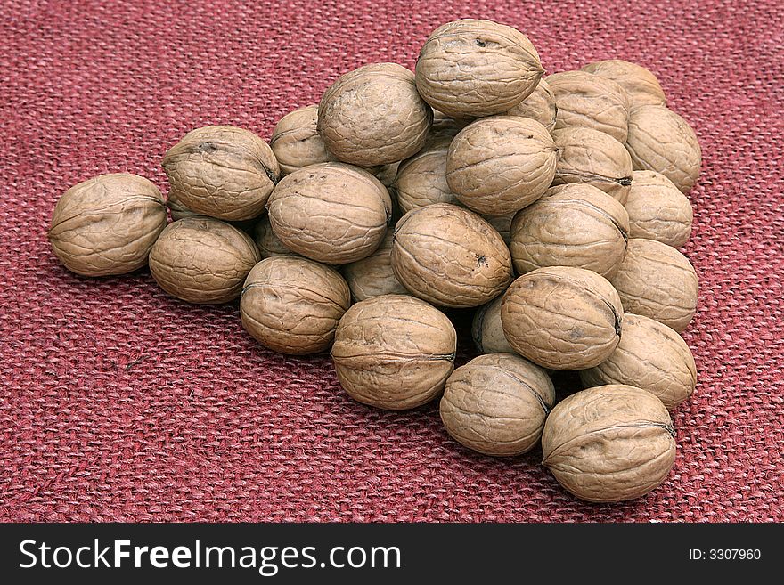 Nuts like a small pyramid