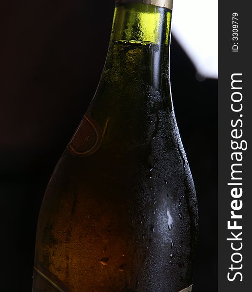 Photo of wine bottle in a studio