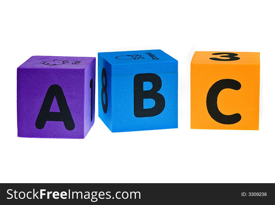Letters A B C isolated on the white background. Letters A B C isolated on the white background