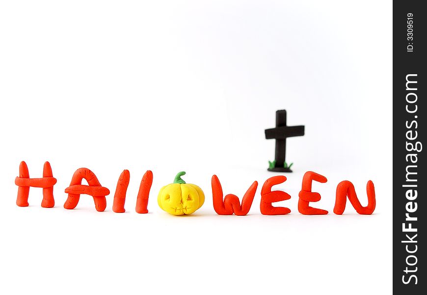 Halloween Inscription From Pla