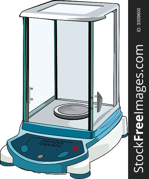 Weigh machine for Jewellery on white back ground