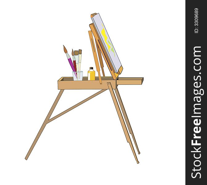 Easel With All Tools