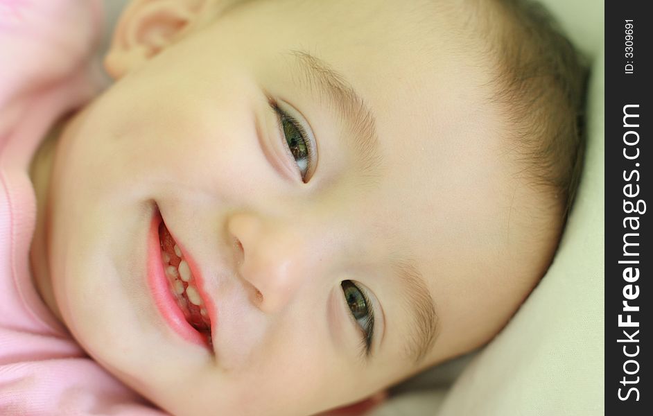 Cute Baby Girl Smiling