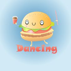 Funny Burger Stock Image Funny Burger Stock Image