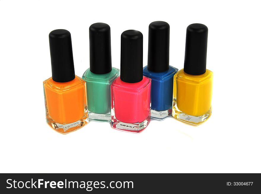Summer bright colors of nail polish. Summer bright colors of nail polish
