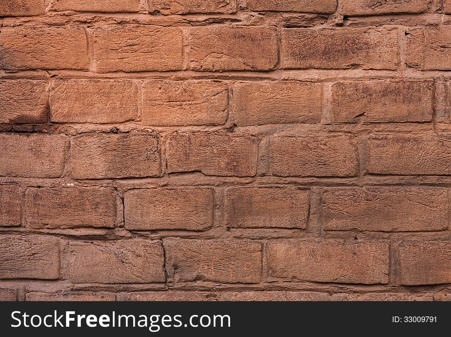 Wall from a red brick. Wall from a red brick.