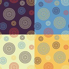 Set Of Four Seamless Patterns Royalty Free Stock Images Set Of Four Seamless Patterns Royalty Free Stock Images