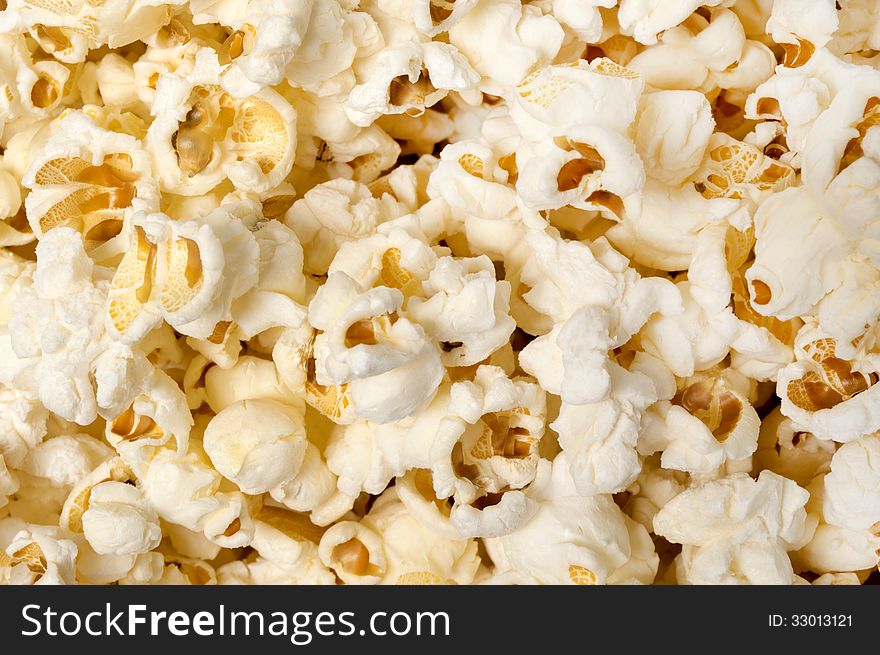 Popcorn Background Close Up