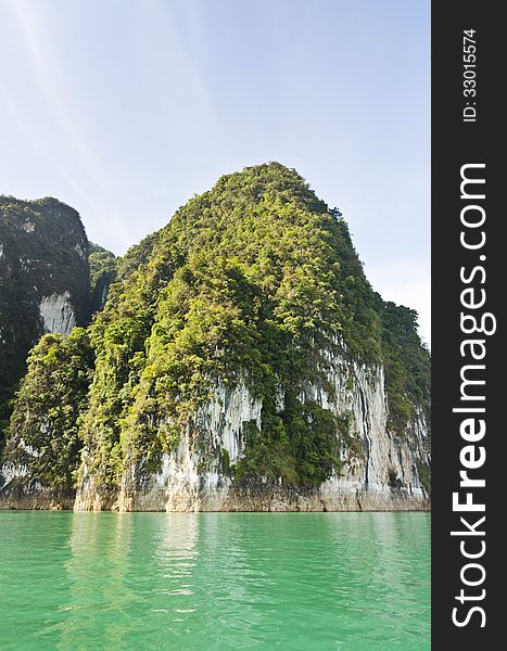 Beautiful high mountains and green river &x28; Guilin of Thailand &x29