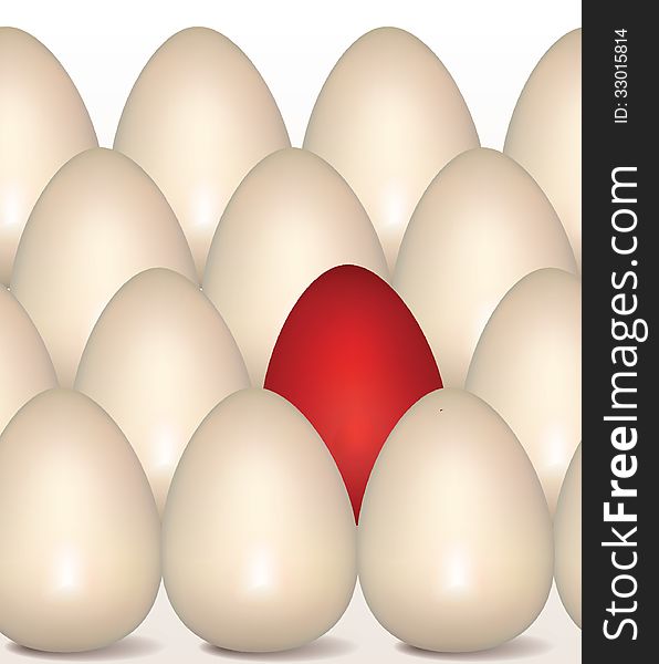 Red Egg concept. Happy Easter seamless background