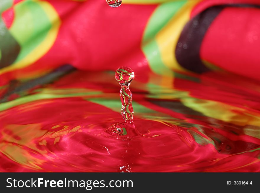 Close up of water figure made of splashing water. Close up of water figure made of splashing water