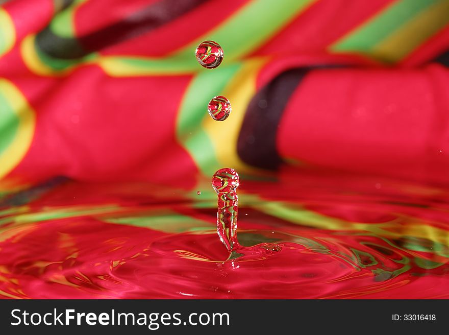 Close up of water figure made of splashing water. Close up of water figure made of splashing water