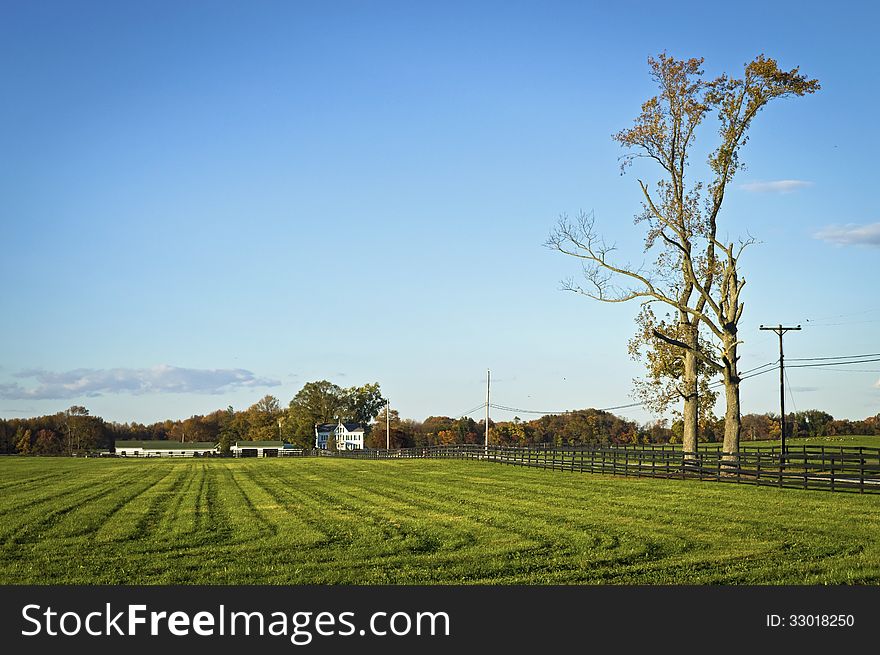 Scenic farmland along a roadside in Central New Jersey. Scenic farmland along a roadside in Central New Jersey.