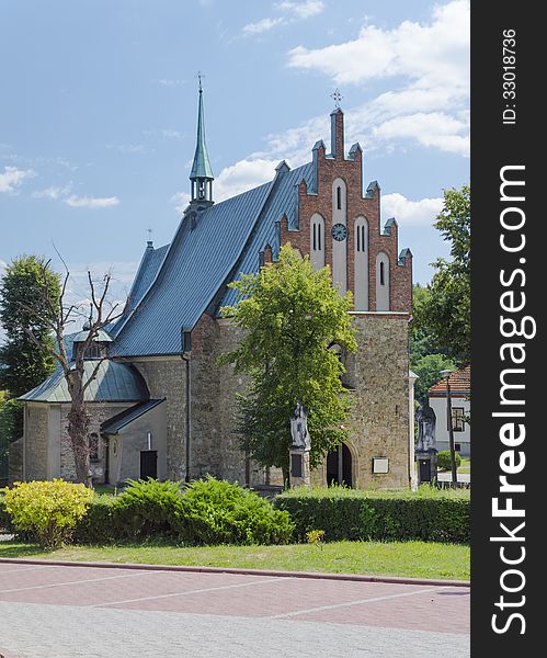 Old church in Cchow, Poland